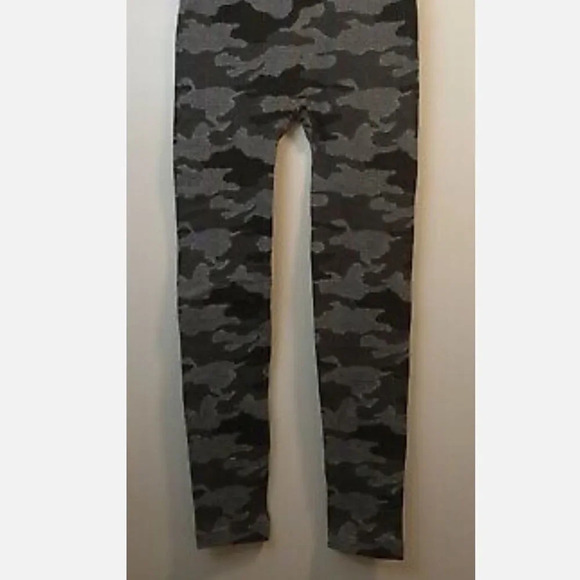 Zac & Rachel Camouflage Design Black & gray/grey fleece leggings XXL - Picture 2 of 6